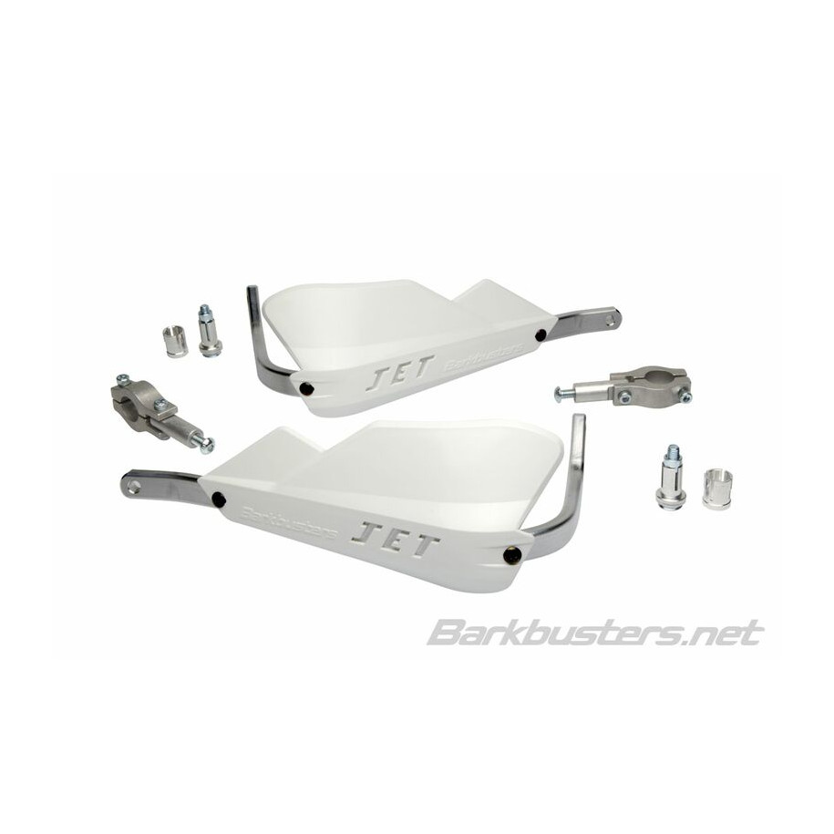 Kit protège-mains BARKBUSTERS Jet montage 2 points embout de guidon droit Ø22mm blanc
