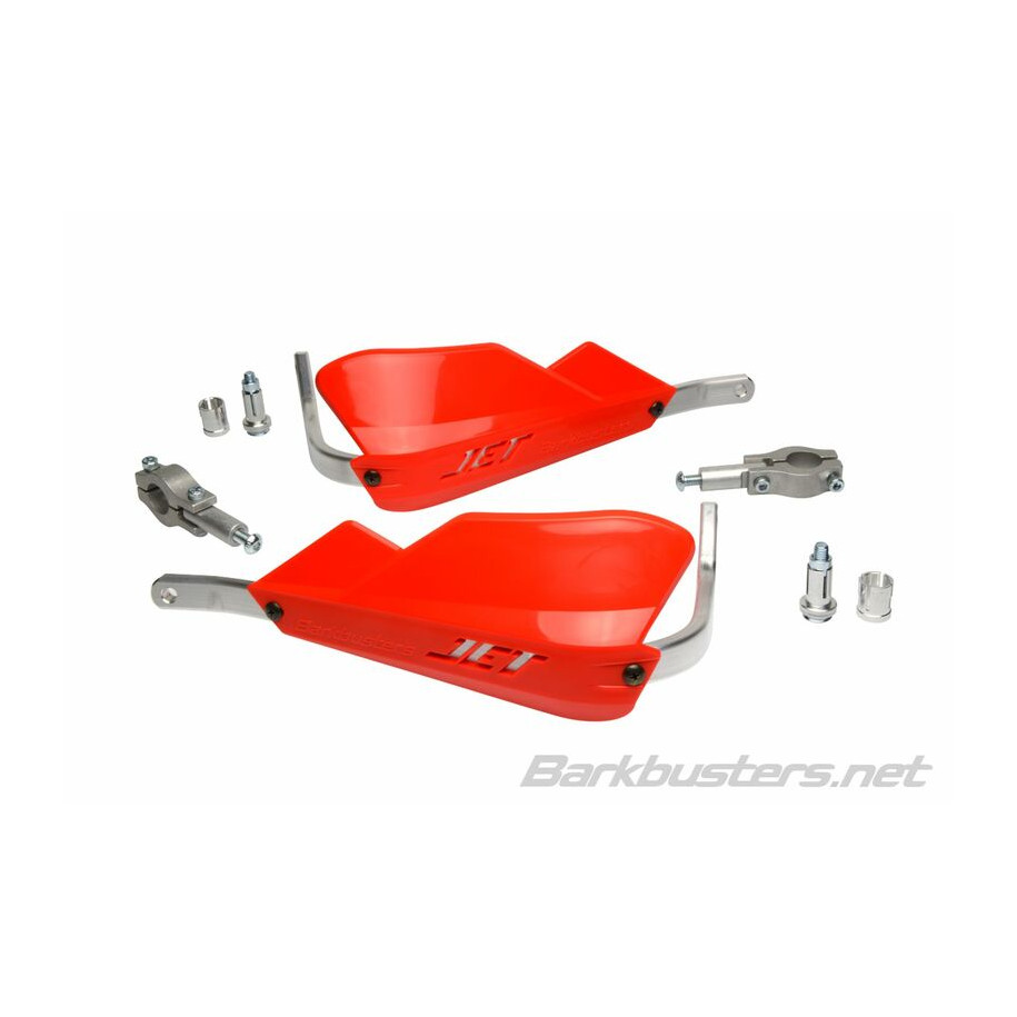 Kit protège-mains BARKBUSTERS Jet montage 2 points embout de guidon droit Ø22mm rouge