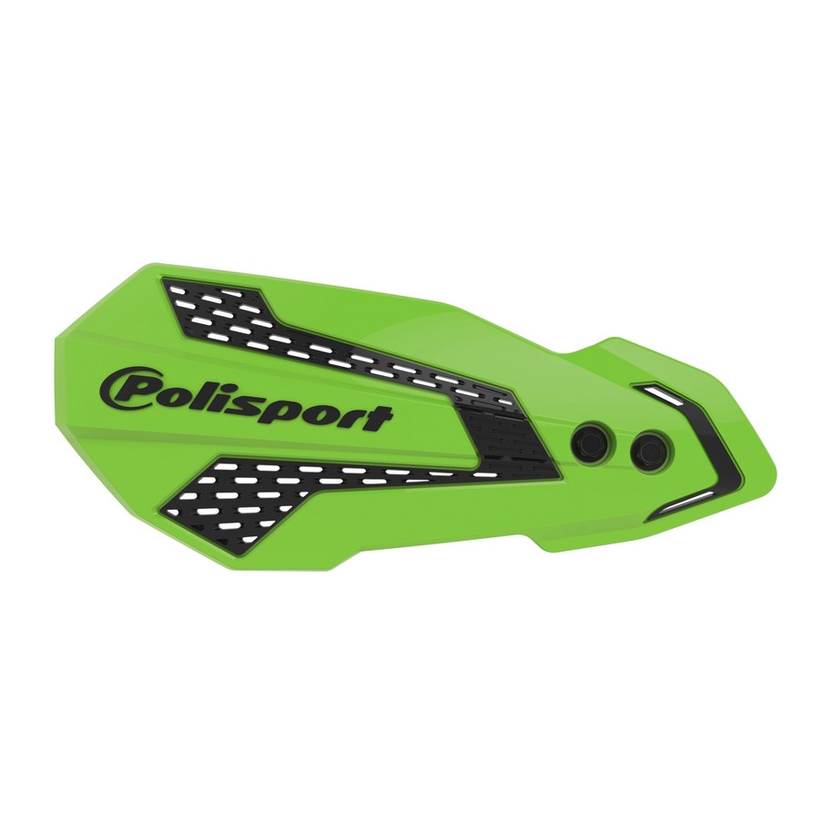 Protège-mains POLISPORT MX Flow vert / blanc - Kawasaki KX250F / 450F
