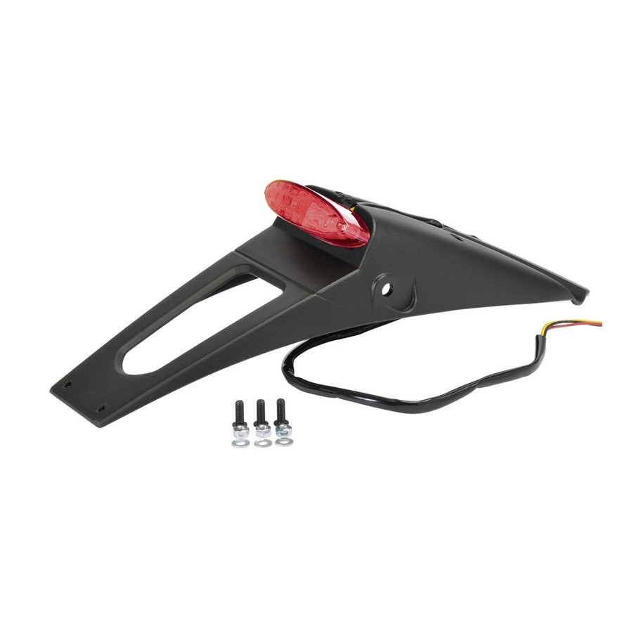 Extension de garde boue arrière POLISPORT RSP LED 2.0 noir avec feu + éclairage de plaque