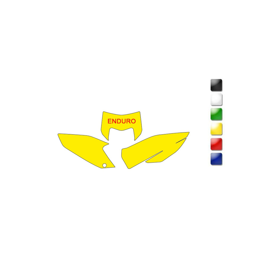 Fonds de plaque BLACKBIRD jaune Husqvarna TE-FE 125&+