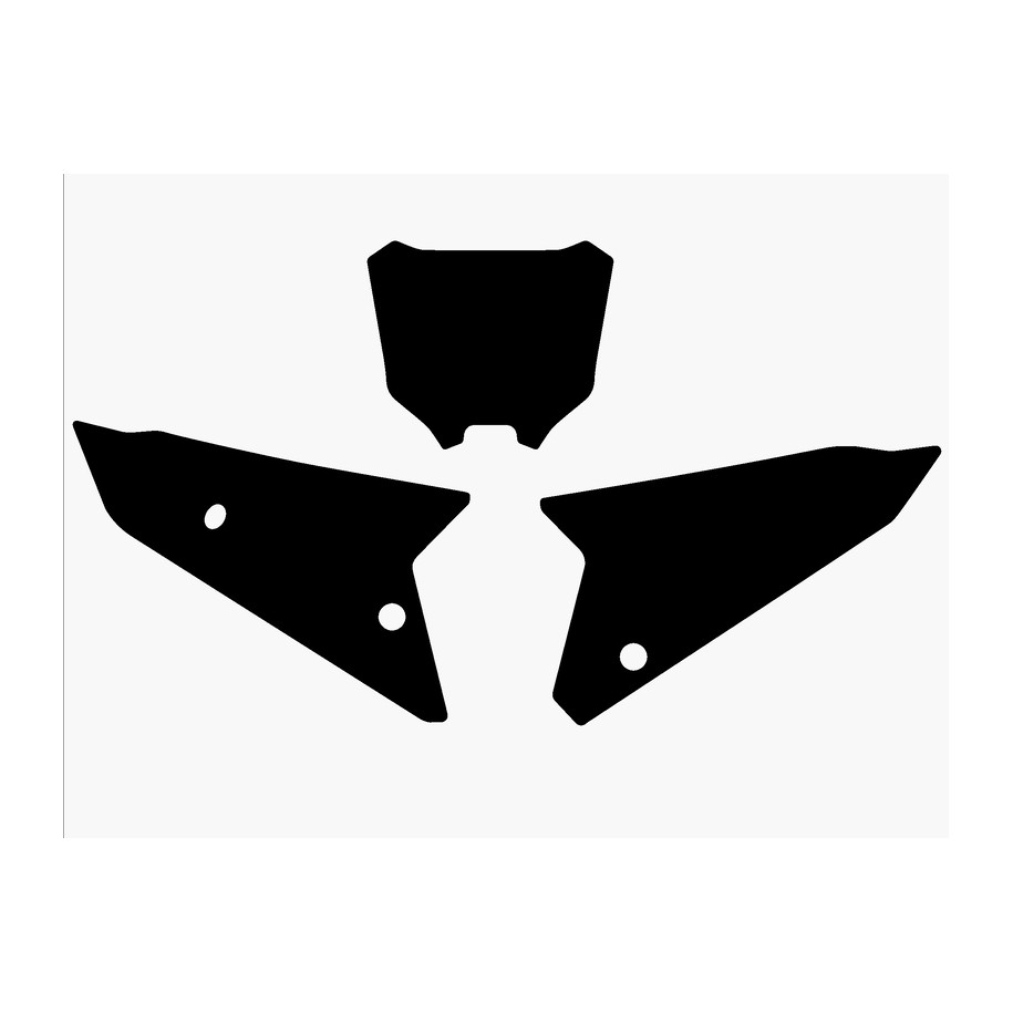 Fonds de plaque BLACKBIRD noir Honda CRF450