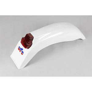 Garde-boue arrière + feu UFO Enduro blanc