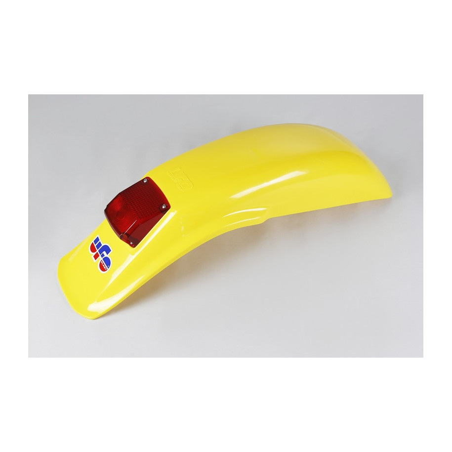 Garde-boue arrière + feu UFO Enduro jaune