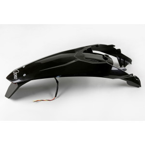 Garde-boue arrière + support de plaque avec feu UFO noir KTM