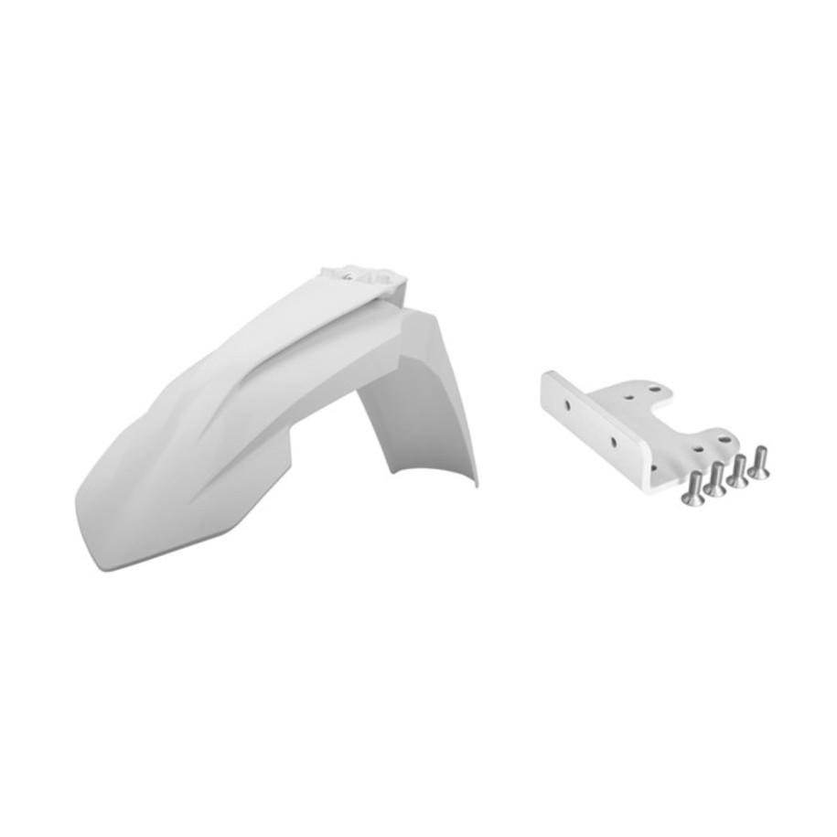 Garde-boue avant POLISPORT restylé blanc avec adaptateur KTM