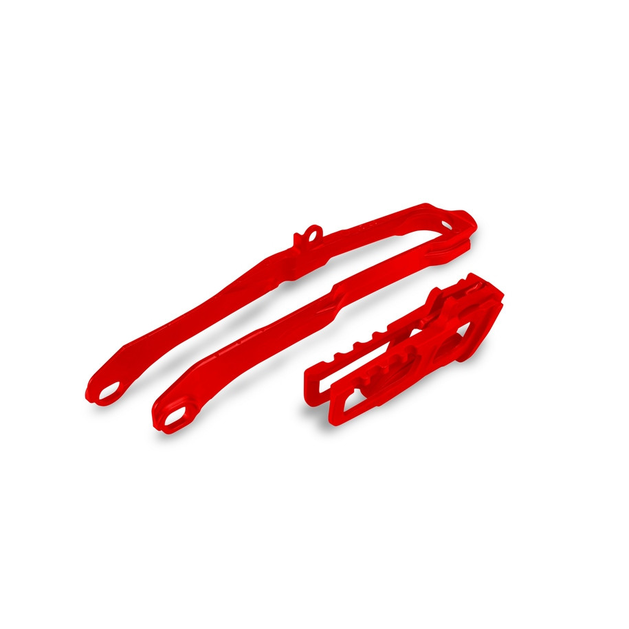 Kit patin de bras oscillant + guide chaîne UFO - rouge Honda CRF250/450R/RX