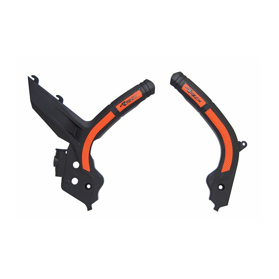 Protège cadre RACTECH bi-matières noir/orange