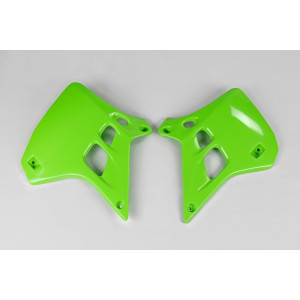 Ouïes de radiateur UFO vert Kawasaki KX125