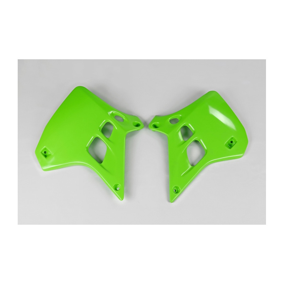 Ouïes de radiateur UFO vert Kawasaki KX125