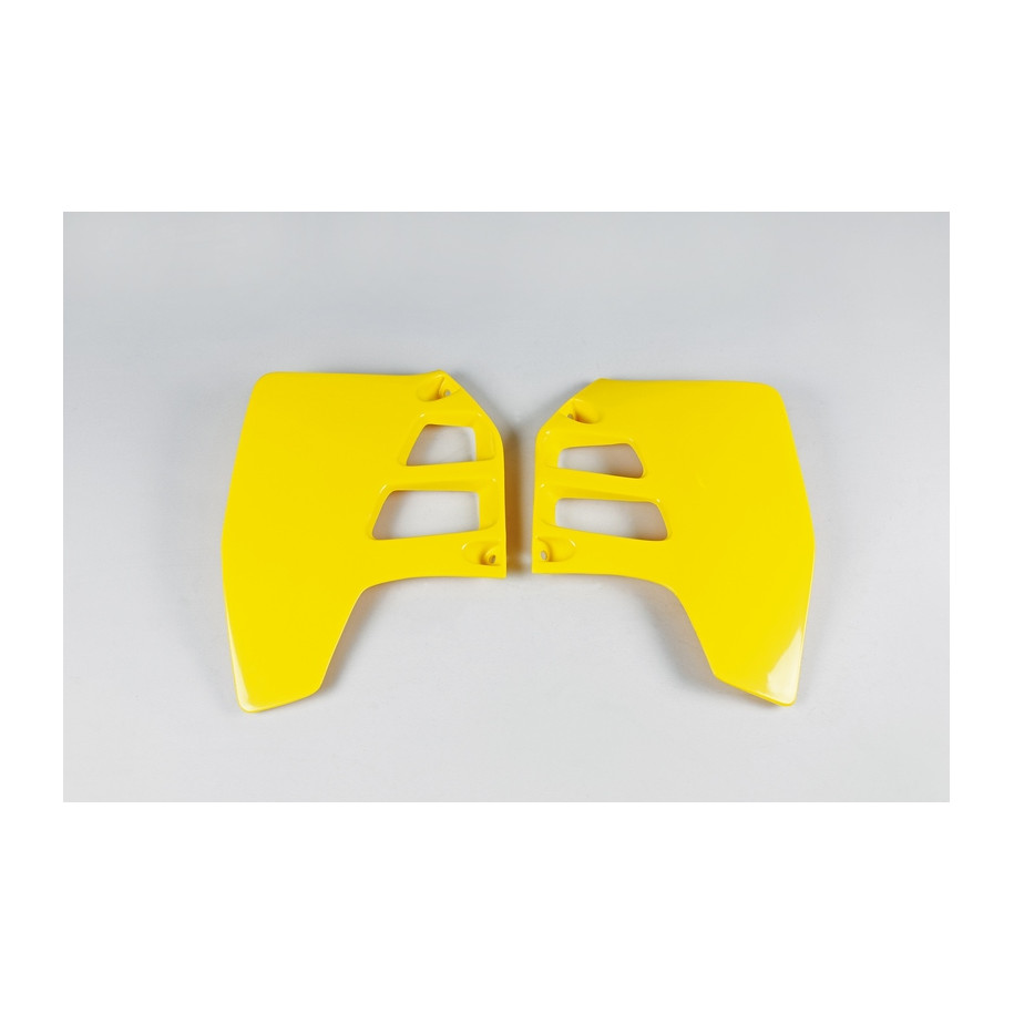 Ouïes de radiateur UFO jaune Suzuki RM125/250