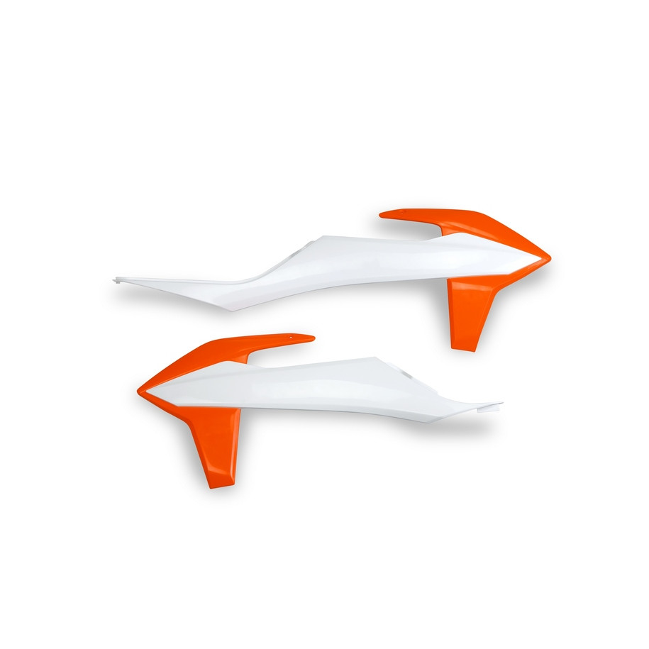 Ouies de radiateur UFO orange/blanc KTM EXC/SX/EXC-F/SX-F