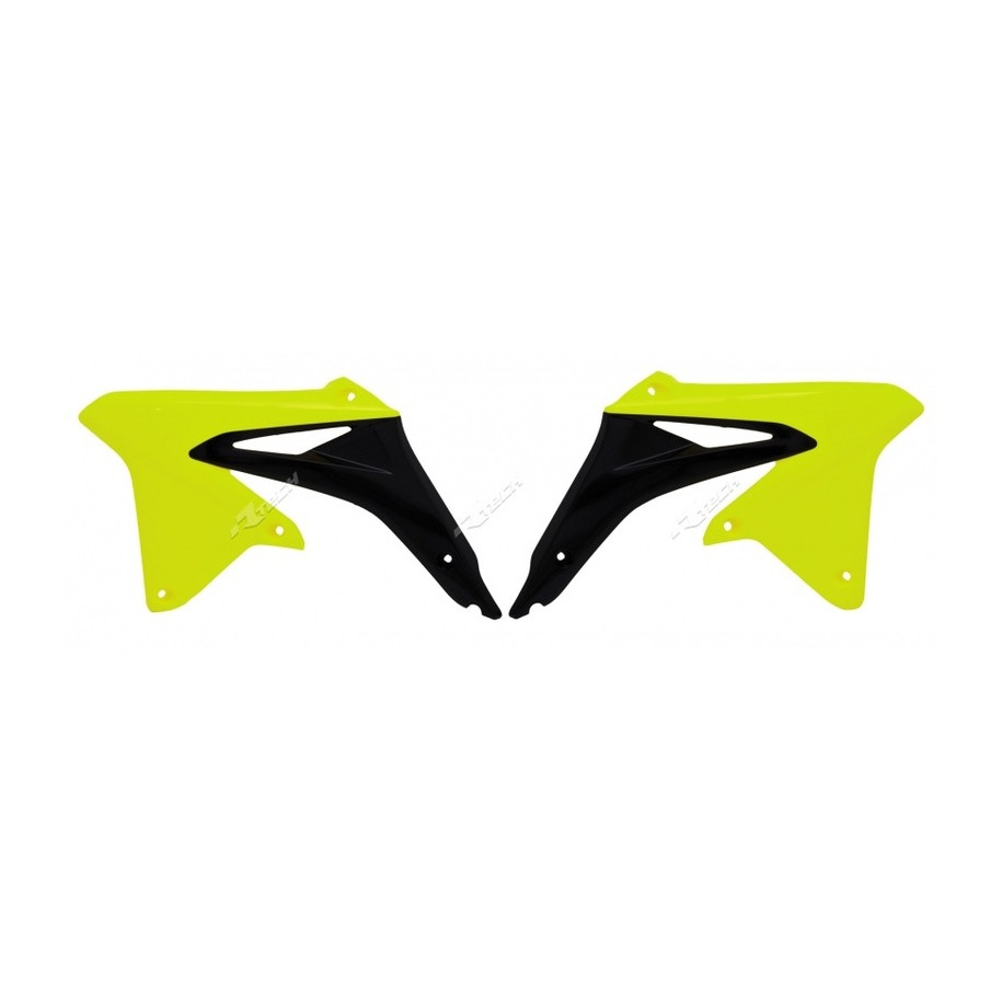 Ouïes de radiateur RACETECH jaune fluo/noir Suzuki RM-Z450