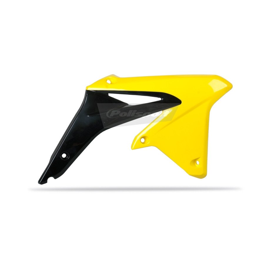 Ouïes de radiateur POLISPORT couleur origine 09-15 noir/jaune Suzuki RM-Z450