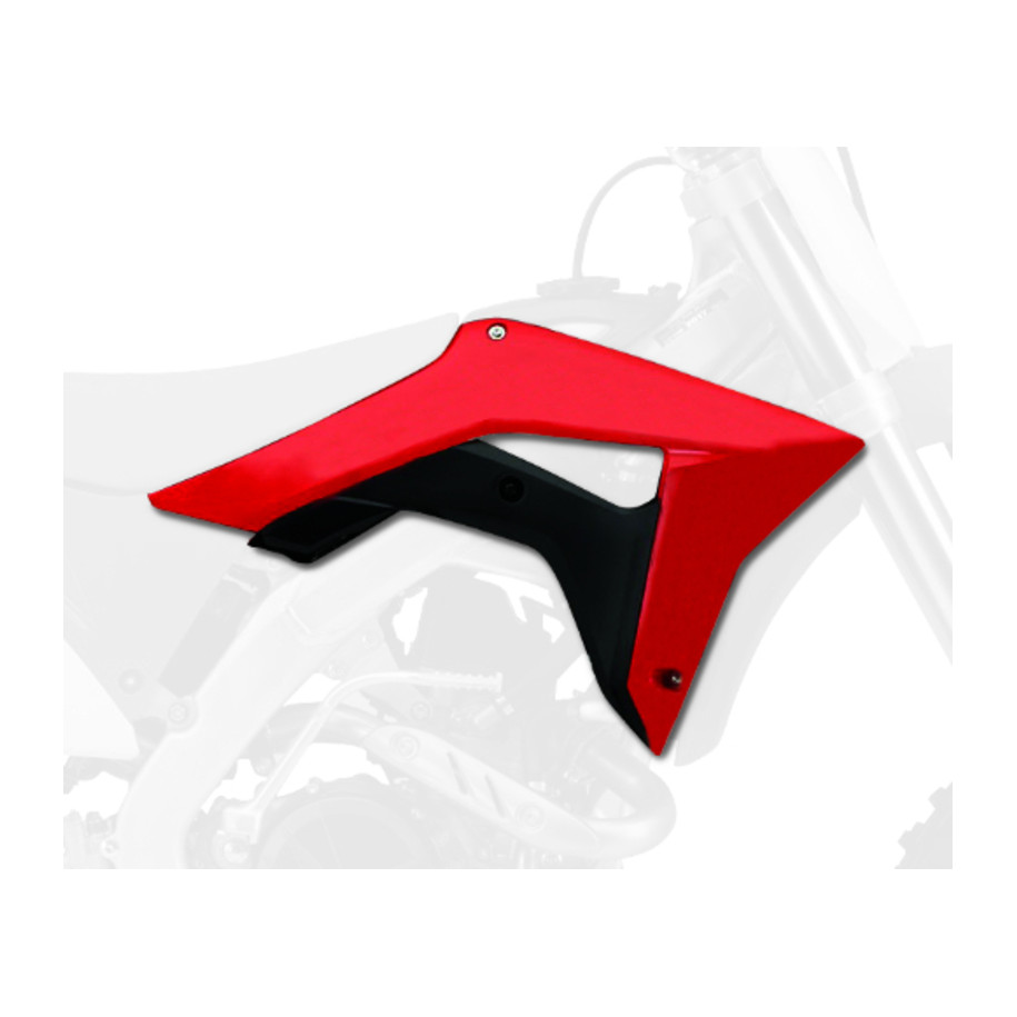 Ouïes de radiateur POLISPORT couleur origine 17 rouge/noir Honda CRF450R/RX