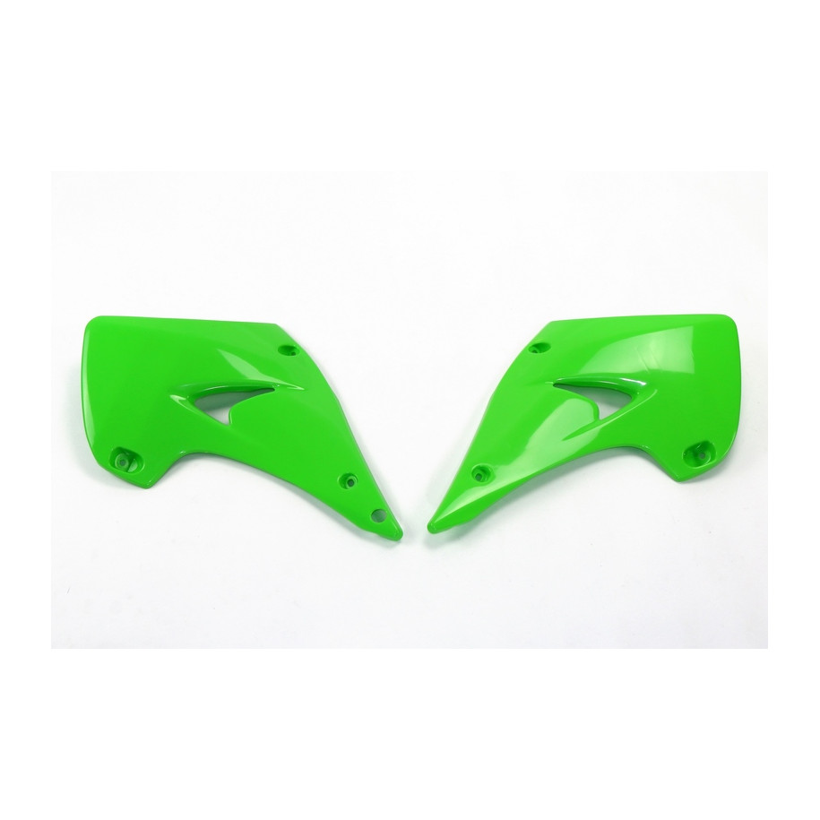 Ouïes de radiateur UFO vert Kawasaki KX125/250