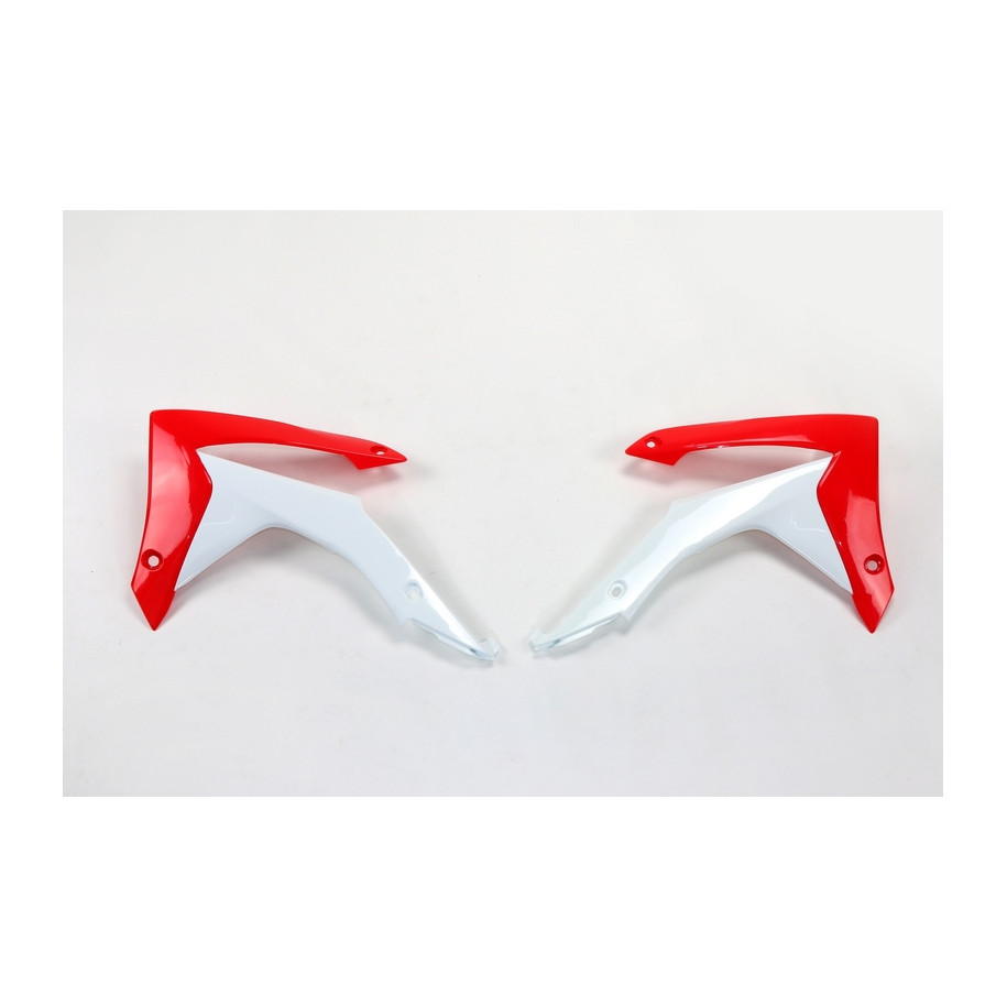 Ouïes de radiateur UFO rouge/blanc Honda CRF250R/450R