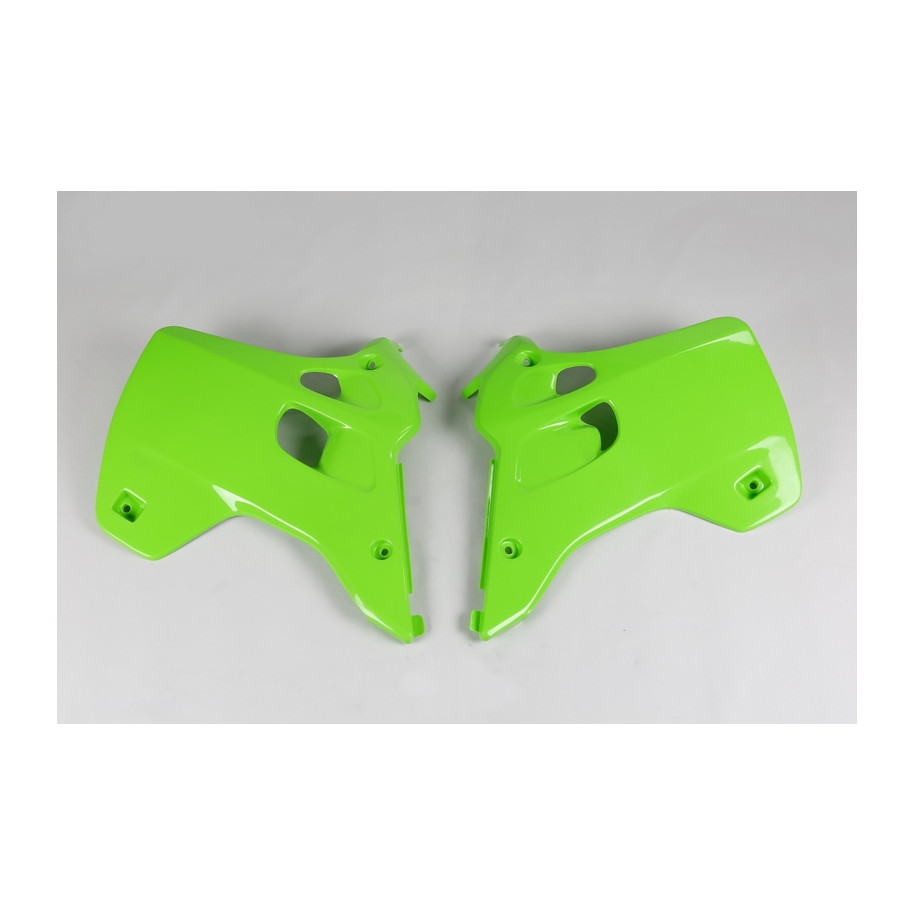 Ouïes de radiateur UFO vert Kawasaki KX125/250