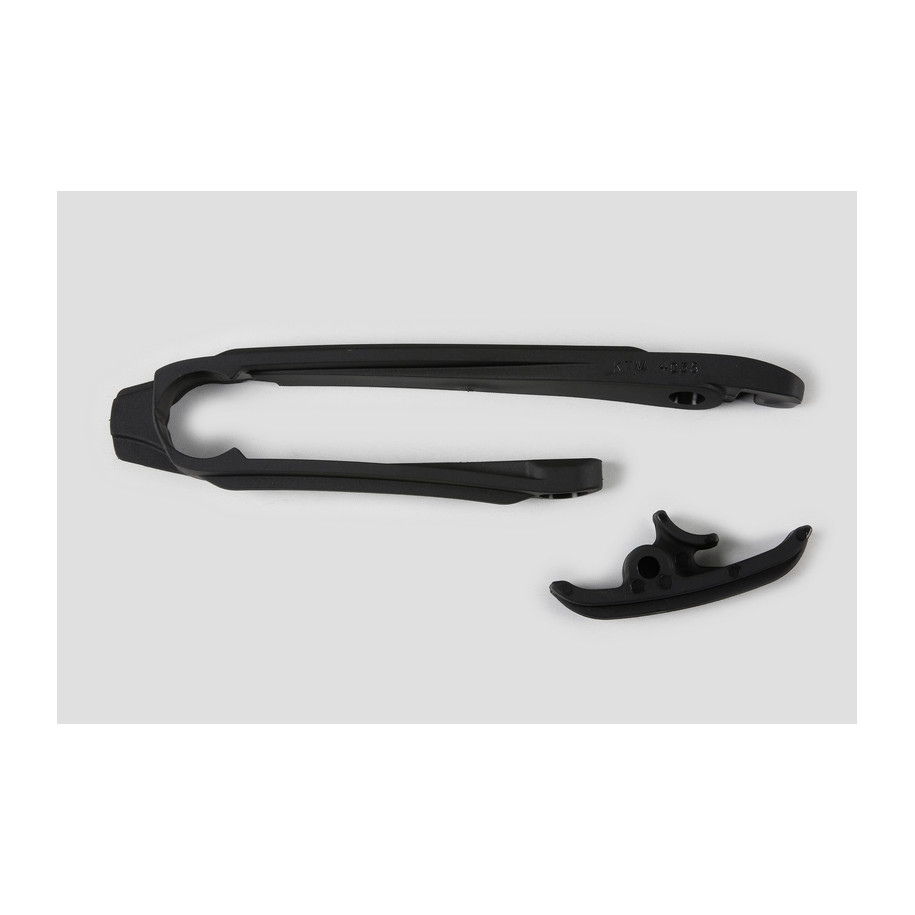 Kit patin de bras oscillant + patin de chaîne inférieur UFO noir KTM