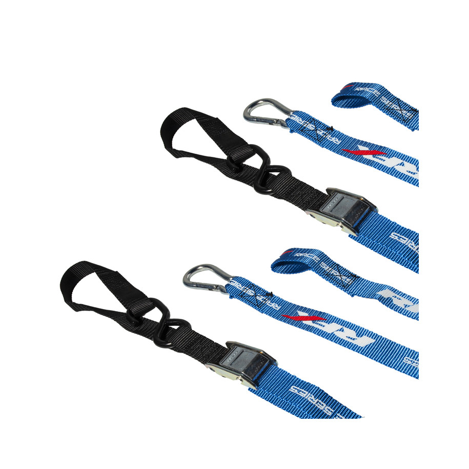 Sangles d'arrimage RFX série 1.0 Race (GB LTD) avec boucle supplémentaire et clip mousqueton