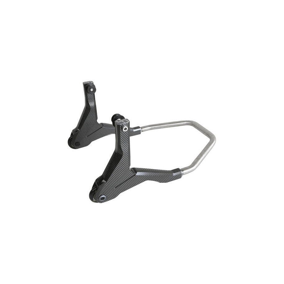 Béquille de stand arrière LIGHTECH support rouleaux - carbone