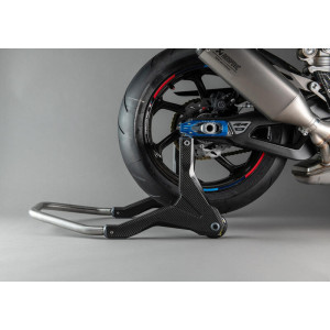 Béquille de stand arrière LIGHTECH support rouleaux - carbone