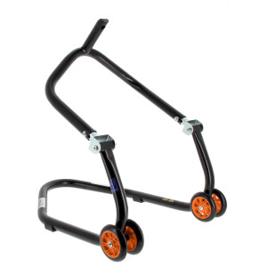 Béquille de stand avant sous té BIHR Home Track noir mat roues orange