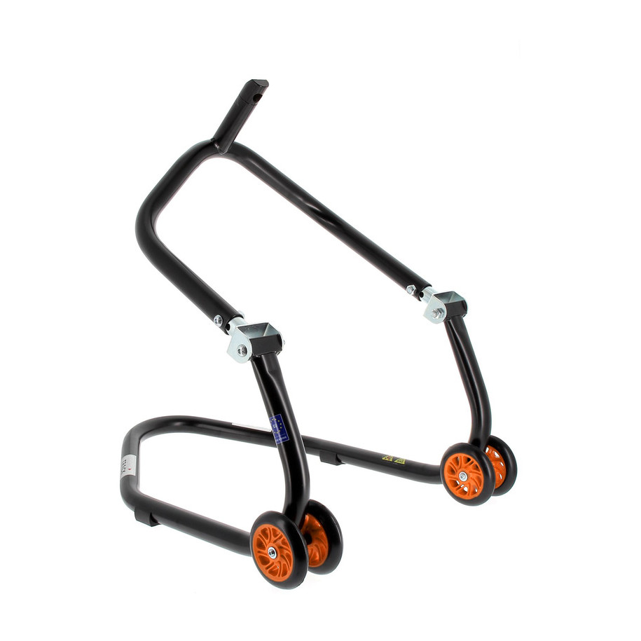 Béquille de stand avant sous té BIHR Home Track noir mat roues orange