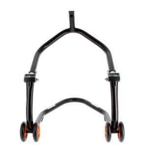 Béquille de stand avant sous té BIHR Home Track noir mat roues orange