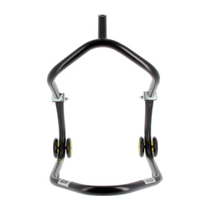 Béquille de stand avant sous té BIHR Home Track noir mat roues jaune
