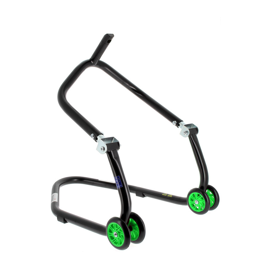 Béquille de stand avant sous té BIHR Home Track noir mat roues vert