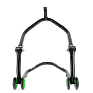 Béquille de stand avant sous té BIHR Home Track noir mat roues vert