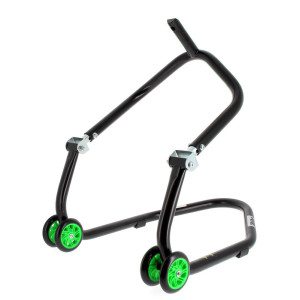 Béquille de stand avant sous té BIHR Home Track noir mat roues vert
