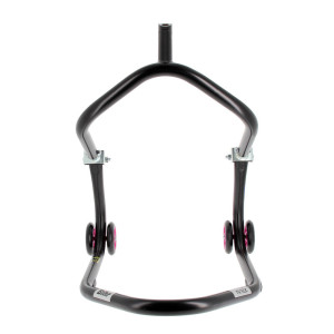 Béquille de stand avant sous té BIHR Home Track noir mat roues rose
