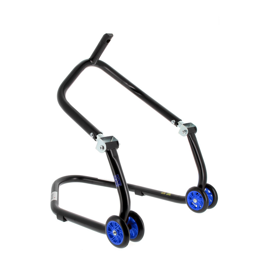 Béquille de stand avant sous té BIHR Home Track noir mat roues bleu