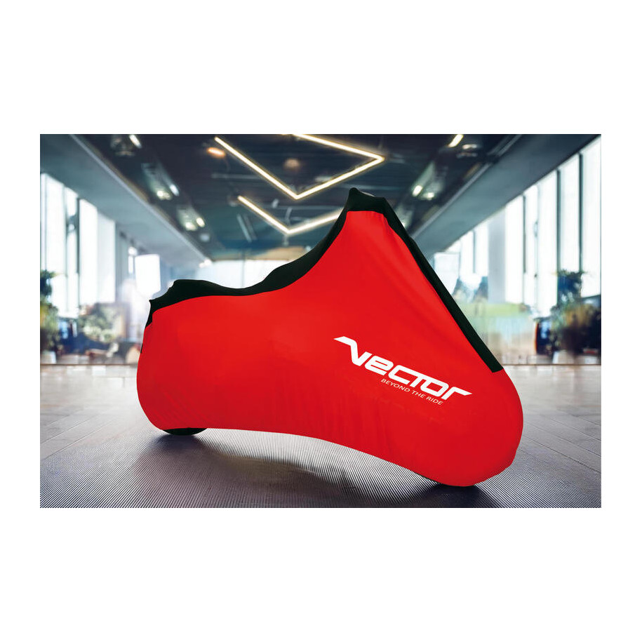 Housse de protection intérieure VECTOR Stretch pour moto/scooter - rouge - XL