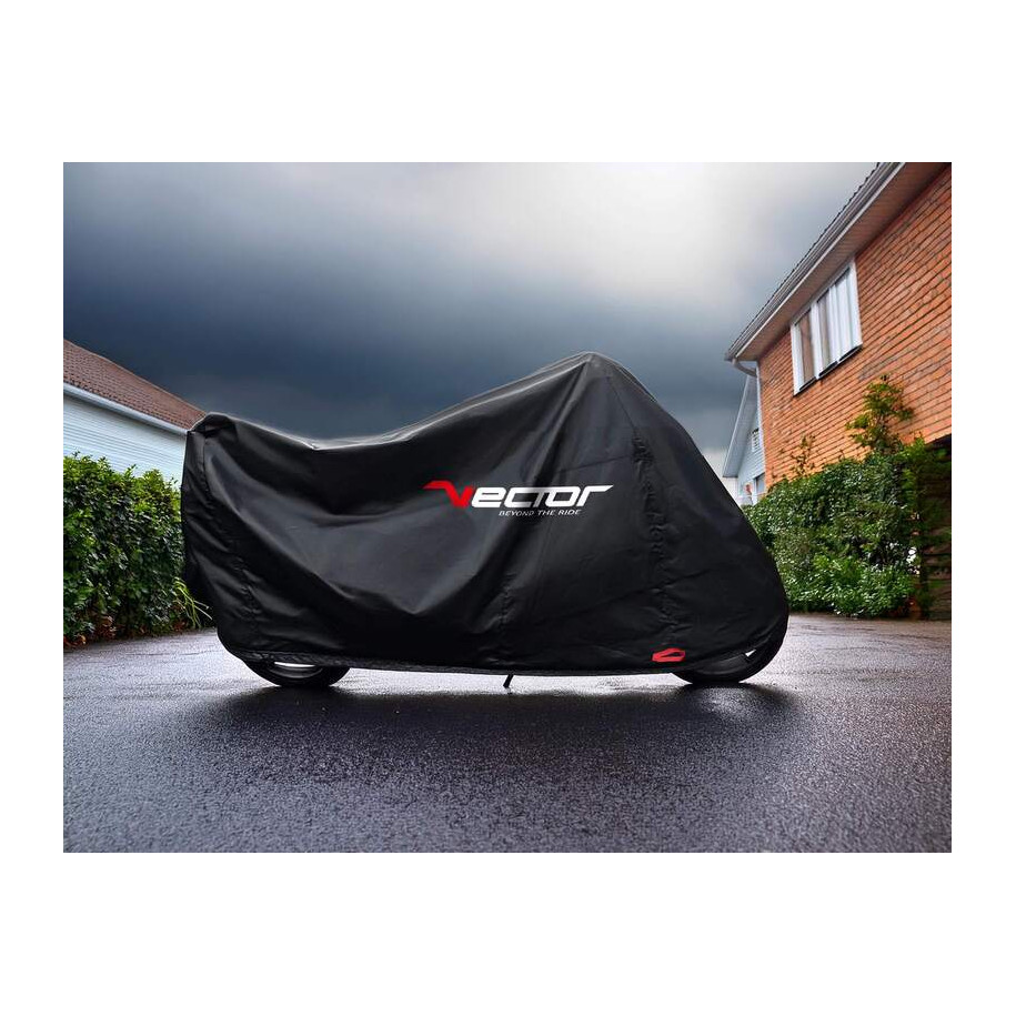 Housse de protection intérieure/extérieure VECTOR H20 pour moto/scooter - noir - L