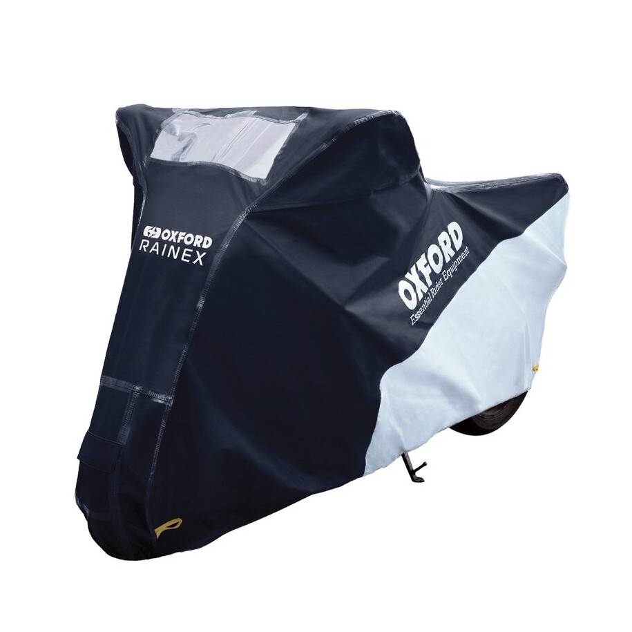 Housse de protection extérieur OXFORD Rainex noir/argent - moto / scooter - XL