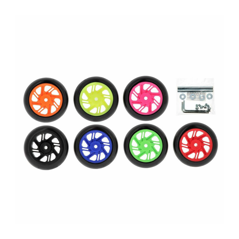 Roues de béquilles BIHR Home Track béquille arrière fixe 2 pièces jaune