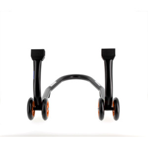 Béquille de stand avant BIHR Home Track noir mat roues orange