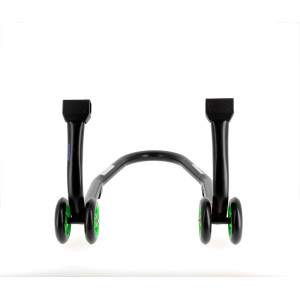 Béquille de stand avant BIHR Home Track noir mat roues vert
