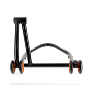 Béquille de stand monobras droite BIHR Home Track noir mat roues orange