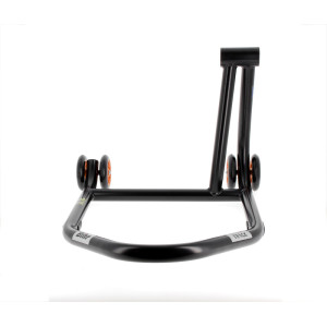 Béquille de stand monobras droite BIHR Home Track noir mat roues orange