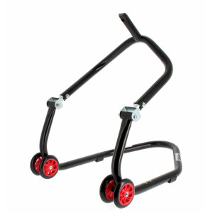 Béquille de stand avant sous té BIHR Home Track noir mat roues rouge