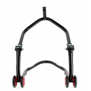 Béquille de stand avant sous té BIHR Home Track noir mat roues rouge