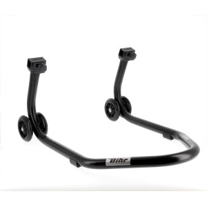 Béquille de stand arrière BIHR Home Track supports en "L" noir mat roues noir