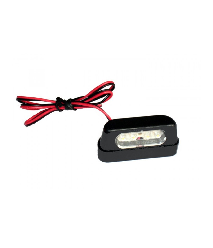 Eclairage 4 LED plaque d'immatriculation moto 