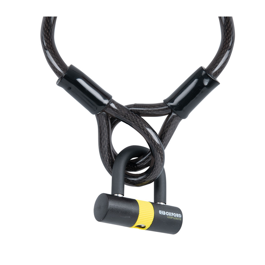 Câble antivol OXFORD Loop Lock15 + Mini-cadenas - 15mm x 2.0m