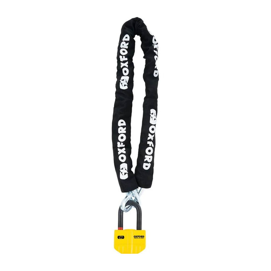 Antivol chaîne OXFORD Boss Alarm 14mm + chaîne 12mm x 1,5m