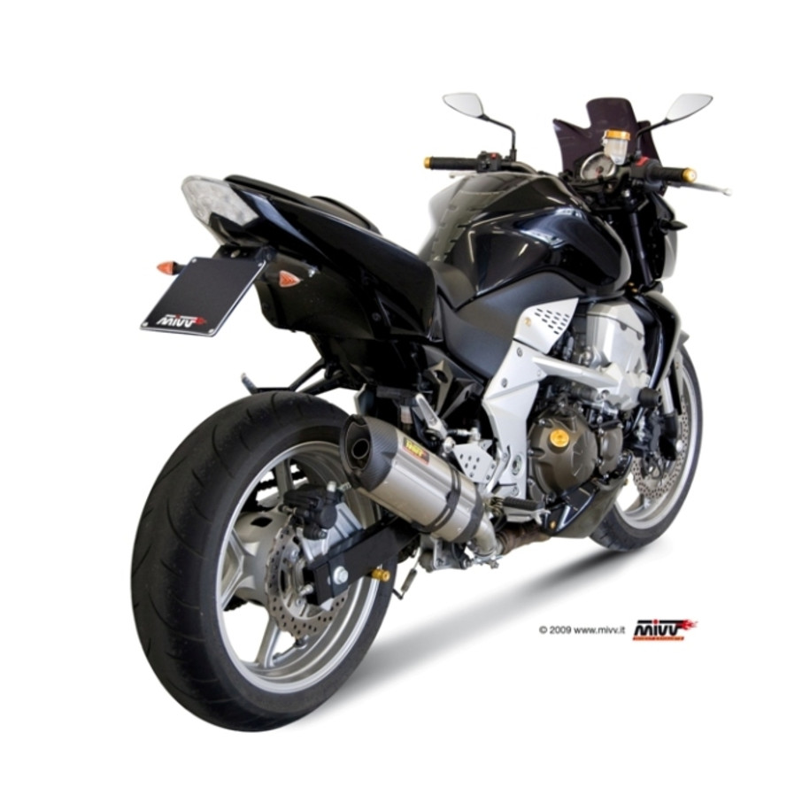 Silencieux MIVV Suono inox brossé noir/casquette carbone Kawasaki Z750